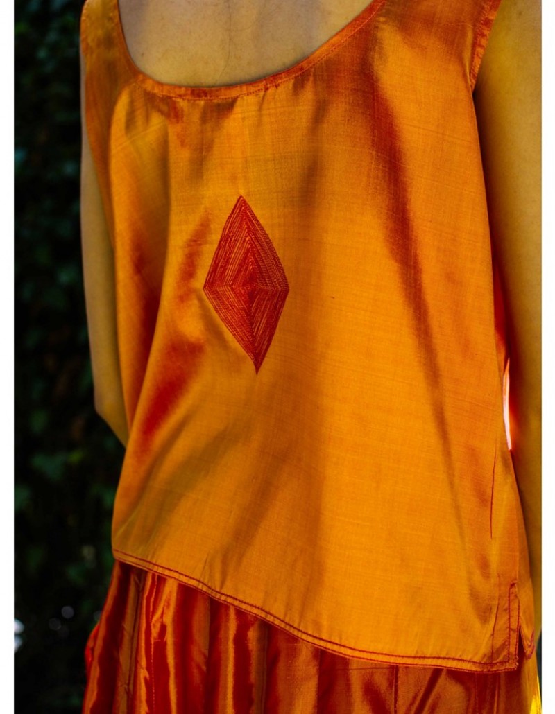 Marigold Silk Top