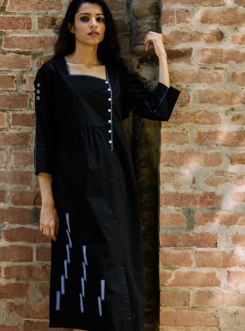 Black Dress (with white buttons)