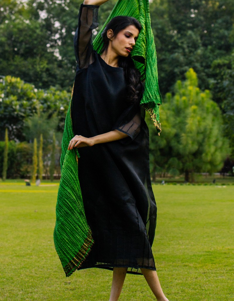 Silk Dupatta/ Scarf (with gold trims on side) Silk Dupatta/ Scarf (with gold trims on side)