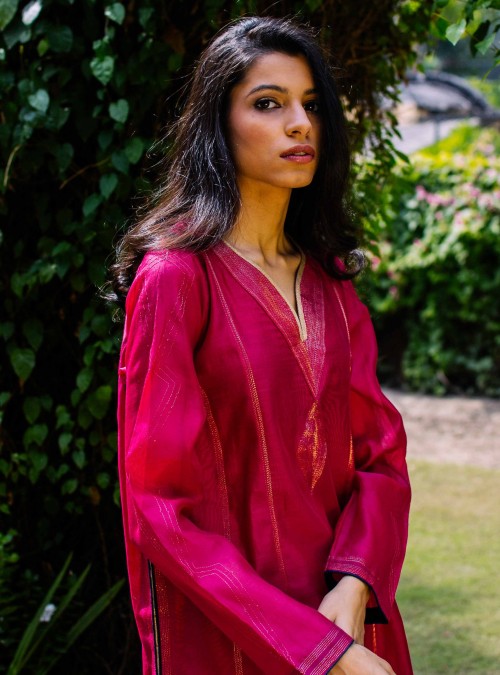 Kurta with Gold Trim