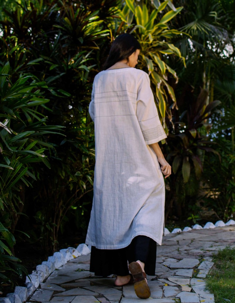 Horizontal Thread Work Kurta Horizontal Thread Work Kurta