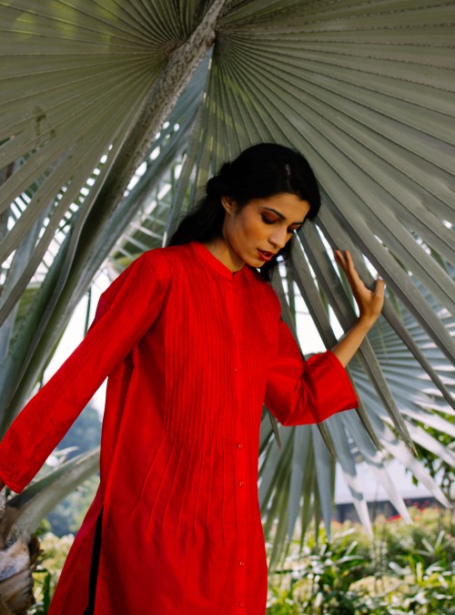Long Silk Kurta