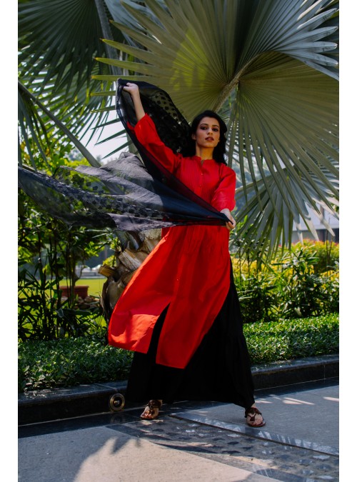 Long Silk Kurta