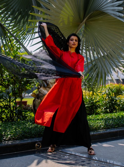 Long Silk Kurta