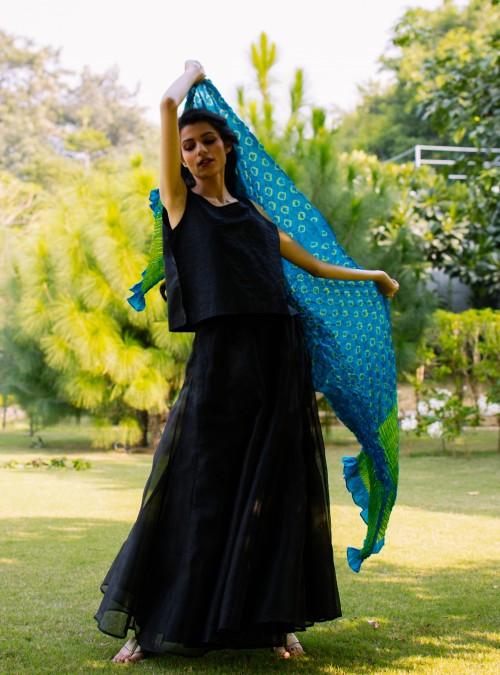 Tie Dye/Shibori Dupatta/Long Scarf