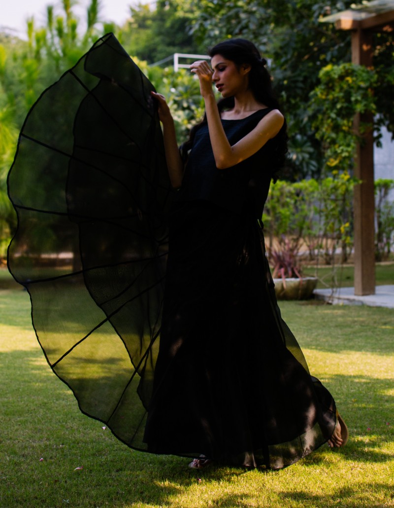 Midnight Black Organza Skirt Midnight Black Organza Skirt