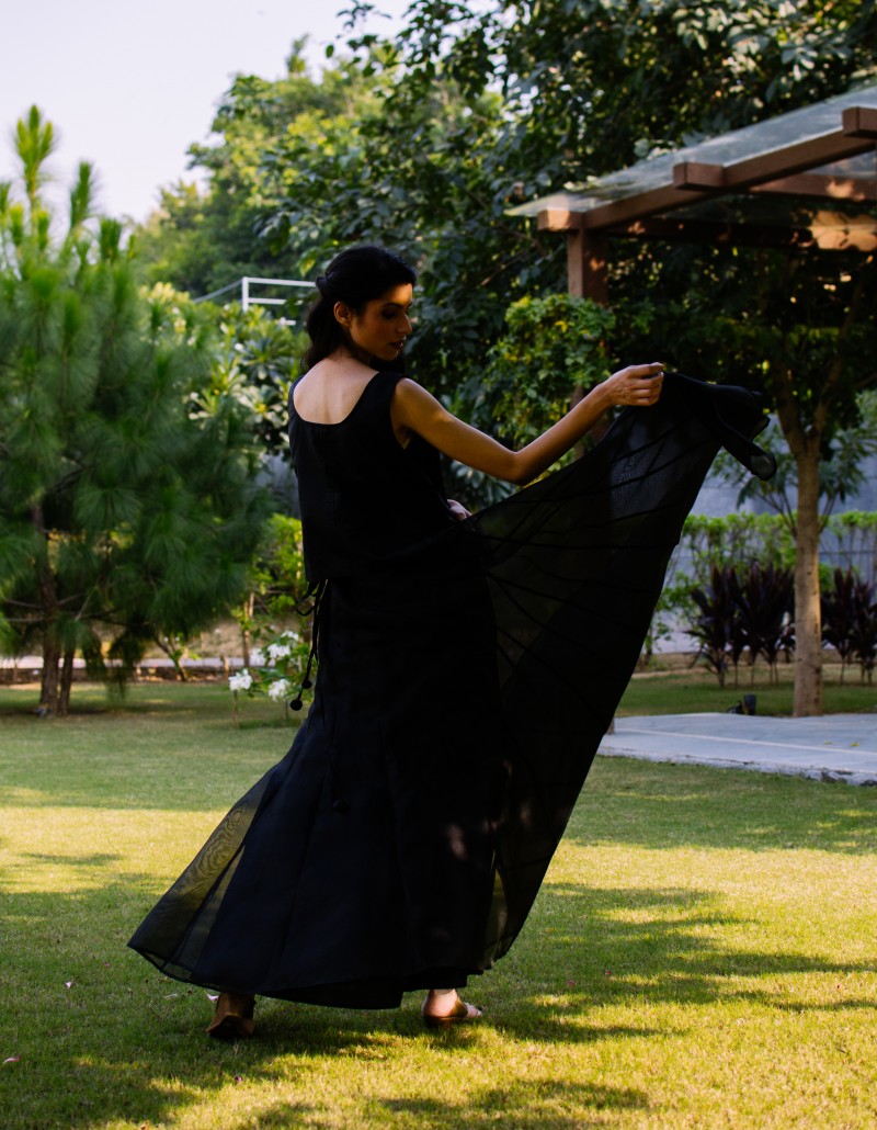Midnight Black Organza Skirt Midnight Black Organza Skirt