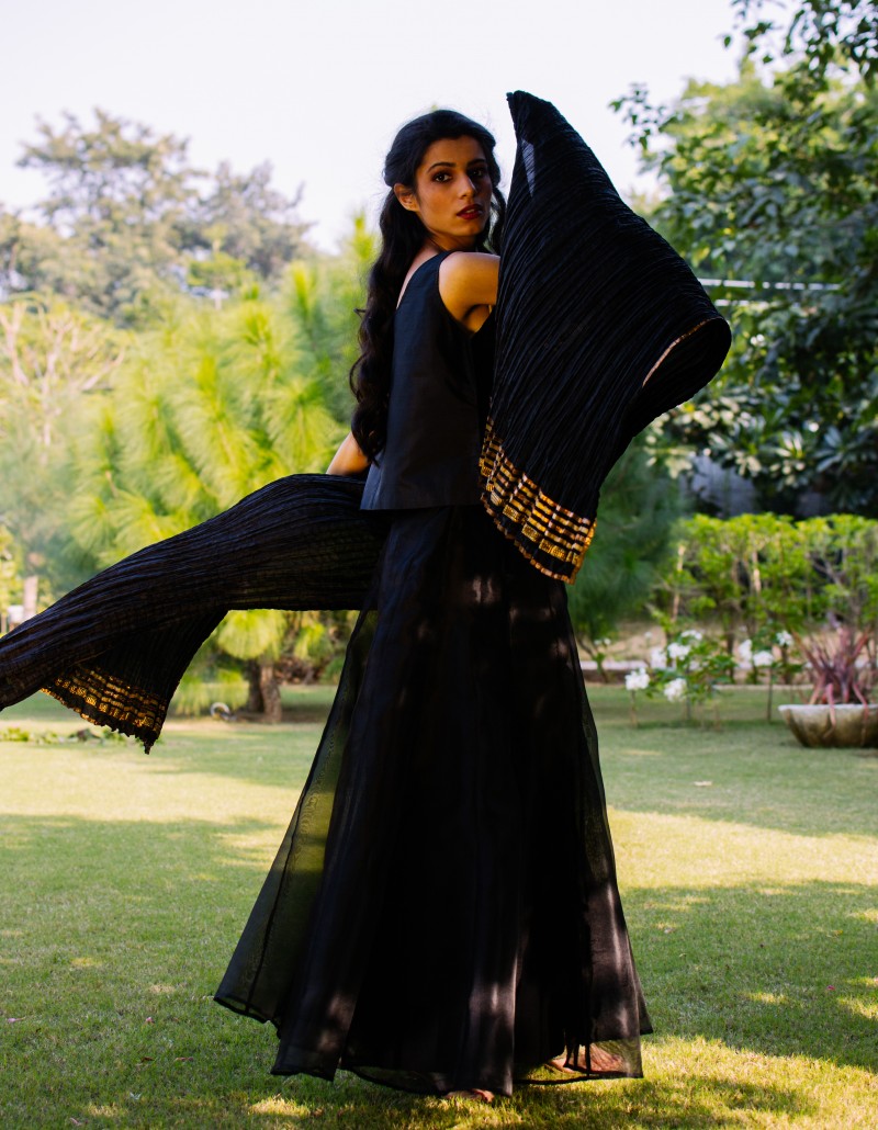 Midnight Black Organza Skirt Midnight Black Organza Skirt