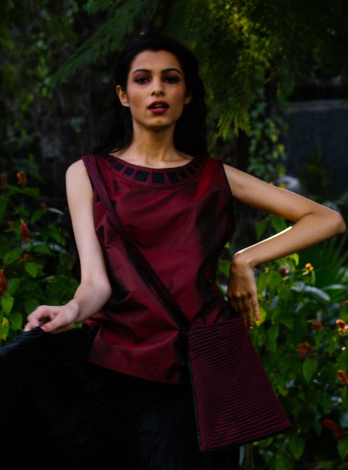 Silk Squared Sleeveless Top