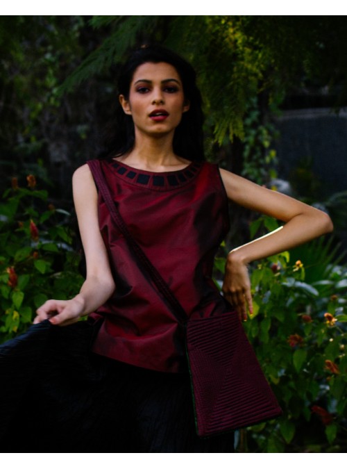 Silk Squared Sleeveless Top