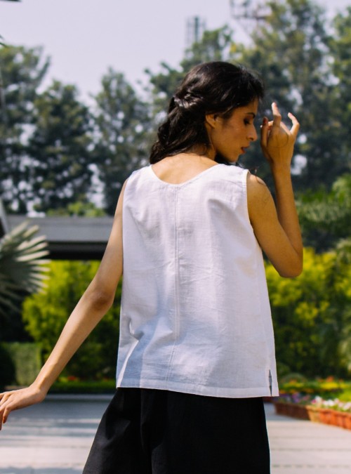 Off-White Sleeveless Top