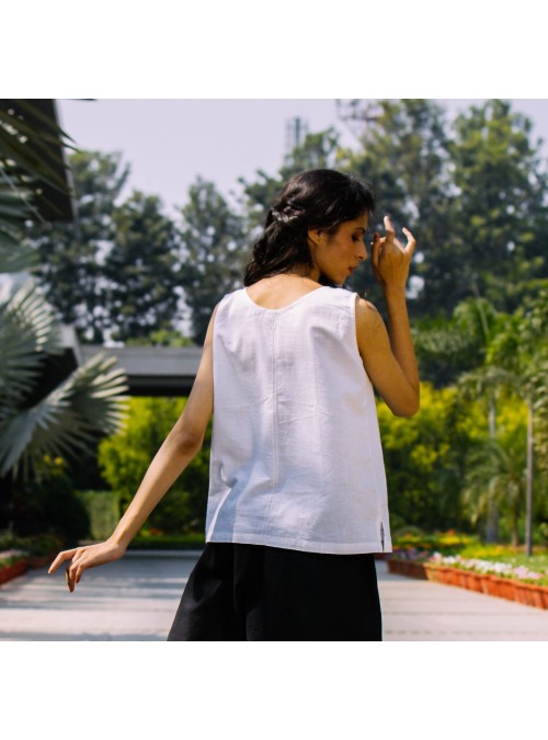 Off-White Sleeveless Top