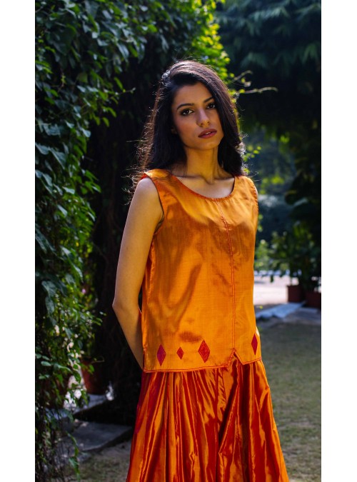 Marigold Silk Top