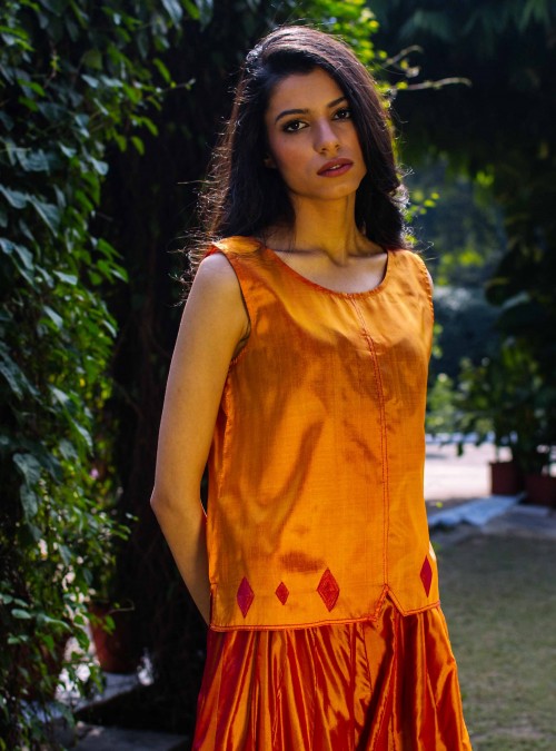 Marigold Silk Top