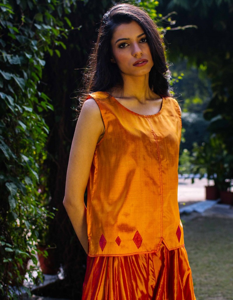 Marigold Silk Top